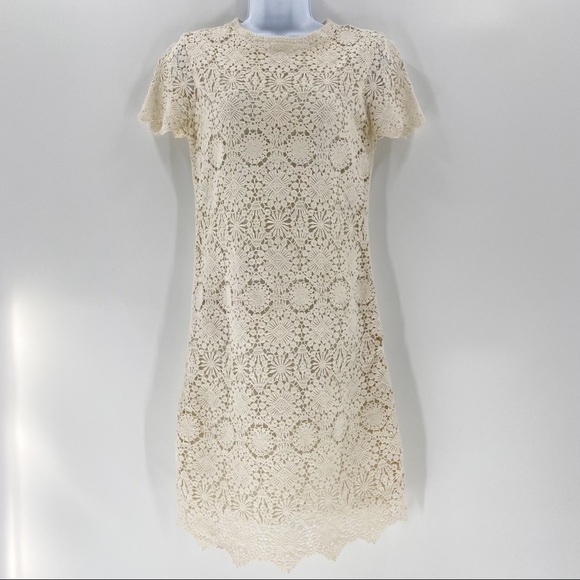 Tory Burch Trixy Ivory Crochet Dress Size XS - Picture 2 of 11